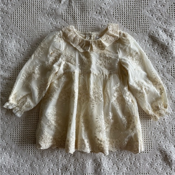 Zara Other - Zara Cream Lace Toddler Dress 18/24 months